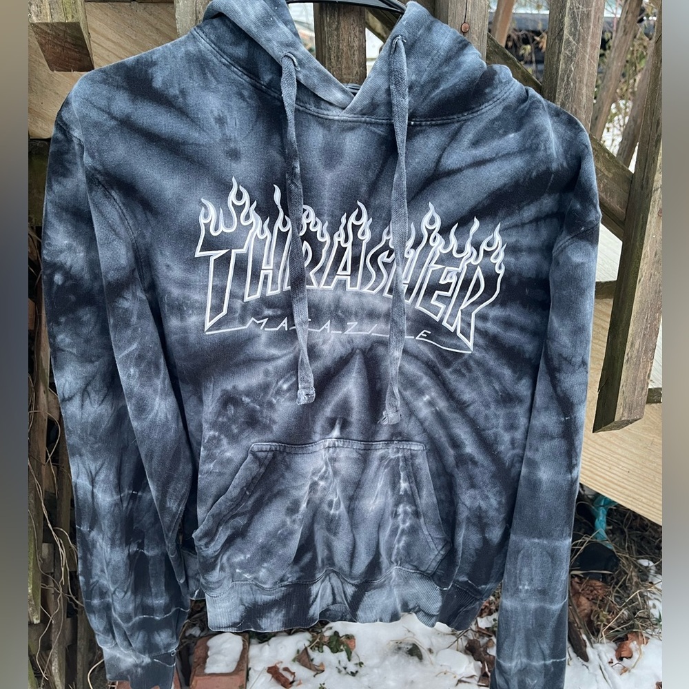 Thrasher tie- dye hoodie